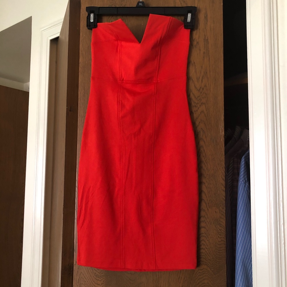 Red stretch dress size XS